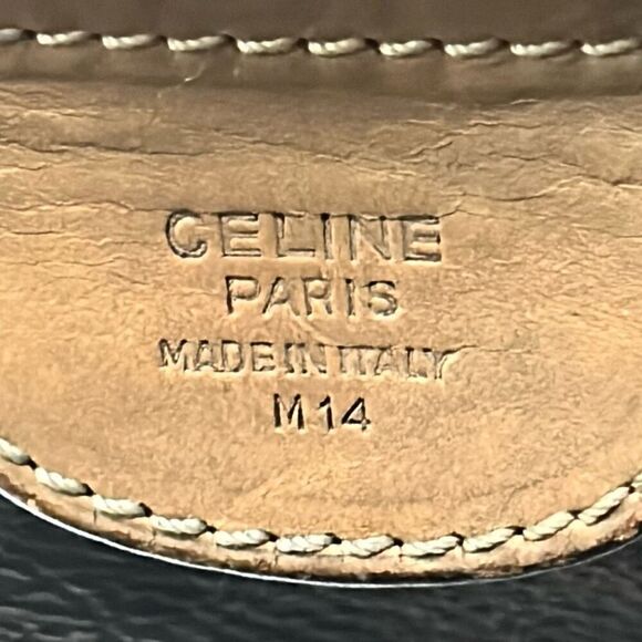 Celine Boston 30 Bag Brown Tan Signature Lattice Logo Print Top Handle Duffle - Picture 5 of 16